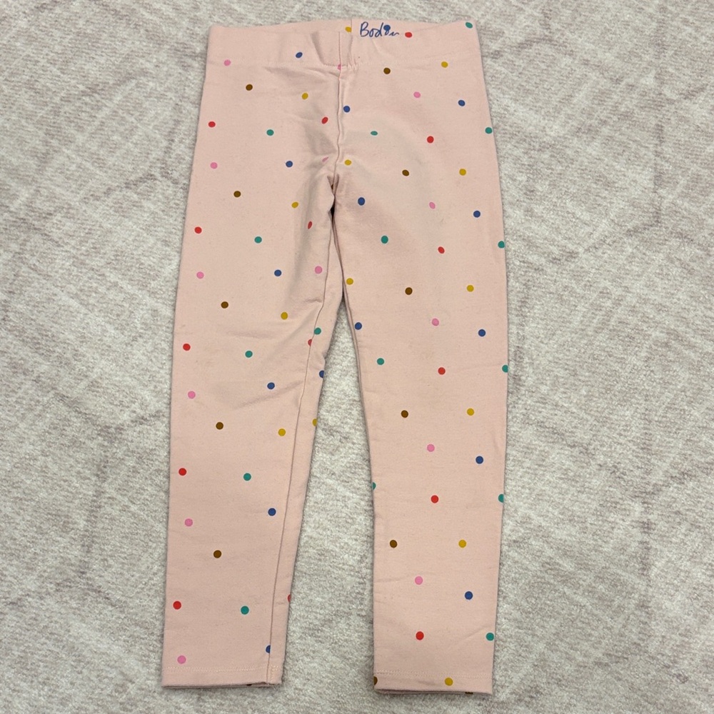 Boden Light Pink Polka Dot Girls' Leggings
